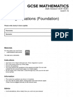 Solving Equations Foundation Questions MME