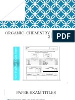 Organic Chemistry 2: Welcome Back