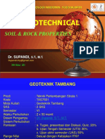 04 - Geoteknik Tambang - Supandi - Soil & Rock Properties