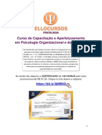 Curso de Capacitação e Aperfeiçoamento em Psicologia Organizacional e Do Trabalho