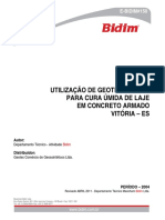 Utilização de Geotêxtil Bidim para Cura Úmida de Laje em Concreto Armado Vitória - Es (Tecnico)