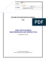 Rmu Switchgear Maintenance and Inspection: Distribution Maintenance Manual FOR