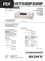 Service Manual: STR-DE497P/K4800P/K5800P