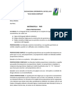 Guia de Matematica I. Lógica Proposicional.