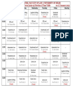 2nd Year Section Wise Time Table