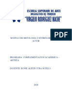 Modulo de Metologia y Entrenamiento Del Actor 1