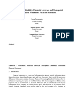 The Effect of Profitability, Financial Leverage and Managerial Ownership On Fraudulent Financial Statement