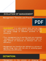 Evolution of Management