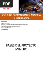 Ciclo de Excavación en Minería Subterránea