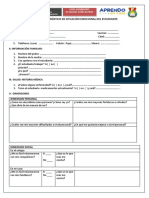 Ficha de Diagnóstico de Situación Emocional Del Estudiante