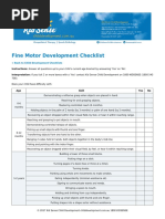 Fine Motor Development Checklist: Back To Child Development Checklists