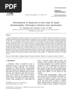 Determination of Abamectin in Citrus Fruits by Liquid