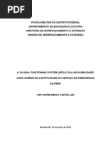 Aplicabilidade Do GPS No Aumento de Efetividade Do Serviço de Emergência Da PMDF