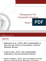 Management 366: Sustainable Enterprise Week 3