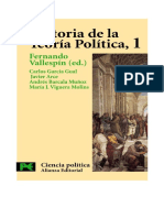 Historia de La Teoria Politica, - Fernando Vallespin