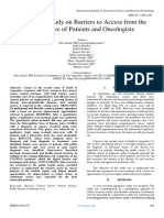 Qualitative Study On Barriers To Access From The Perspective of Patients and Oncologists