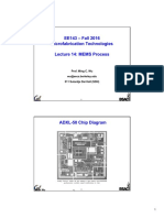 EE143 - Fall 2016 Microfabrication Technologies Lecture 14: MEMS Process