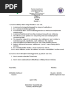 Mapeh 7 Health Module 1-4 Assessment