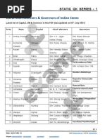 List of Chief Ministers & Governors of Indian States