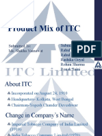 Product Mix of ITC: Submitted To: Ms. Shikha Nainawat