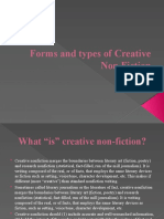 Forms and Types of Creative Non Fiction