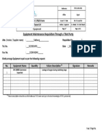 Equipment Maintenance Requisition Through A Third Party: ISO/IEC 17025 Form Clause 6.4