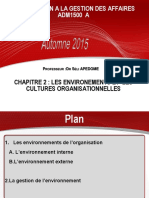 1 Chapitre 2 Les Organisations Et Leur Environn