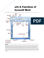 The Parts and Functions of MS Word