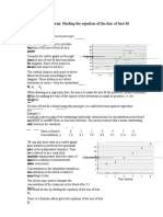 Regression: Finding The Equation of The Line of Best Fit: Background and General Principle