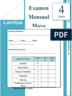 4to Grado - Examen Mensual Mayo (2020-2021)