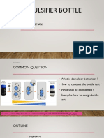 Demulsifier Bottle Test