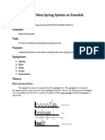 Design of Mass Spring System On Simulink