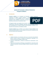 Bases Del Programa de Formación A Líderes Voluntarios Pasaporte Solidario