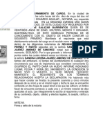 Acta de Discernimiento de Cargo Reconocimiento de Preñez y Parto