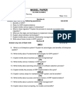 ERP - II Sem Model Paper