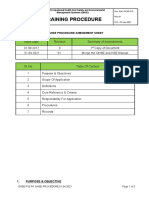 Training Procedure: Qhse Procedure Amendment Sheet