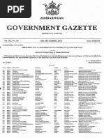 ZW Government Gazette Dated 2012-12-14 No 69