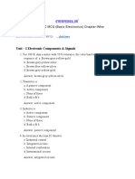 Unit - I Electronic Components & Signals: 22225 BEC MCQ (Basic Electronics) Chapter-Wise