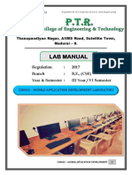 CS8662 - Mobile Application Development Lab Manual