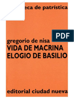 GREGORIO de NISA - Vida de Macrina, Elogio de Basilio