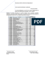 Acta de Saldo de Materiales Valorizado