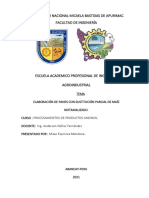 INFORME DE ELABORACIÓN de Maiz Nixtamalizado