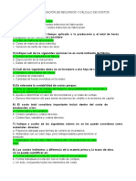 Test de Conocimiento Cálculo de Costos