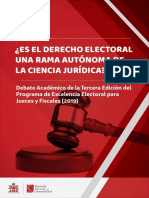 Es El Derecho Electoral Una Rama Autonoma de La Ciencia Juridica.