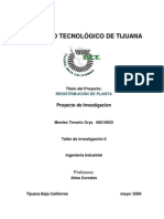 Redistribucion de Planta Proyecto de Investigacion