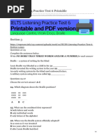 Engexam - info-IELTS Listening Practice Test 6 Printable