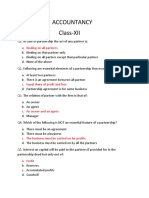 Accountancy Class-XII: A. Binding On All Partners