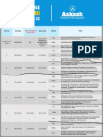 AIATS Schedule For Class XII (CF + OYM) 2021-22