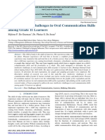 Non-Intellective Challenges in Oral Communication Skills Among Grade 11 Learners