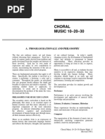 Choral MUSIC 10-20-30: A. Program Rationale and Philosophy